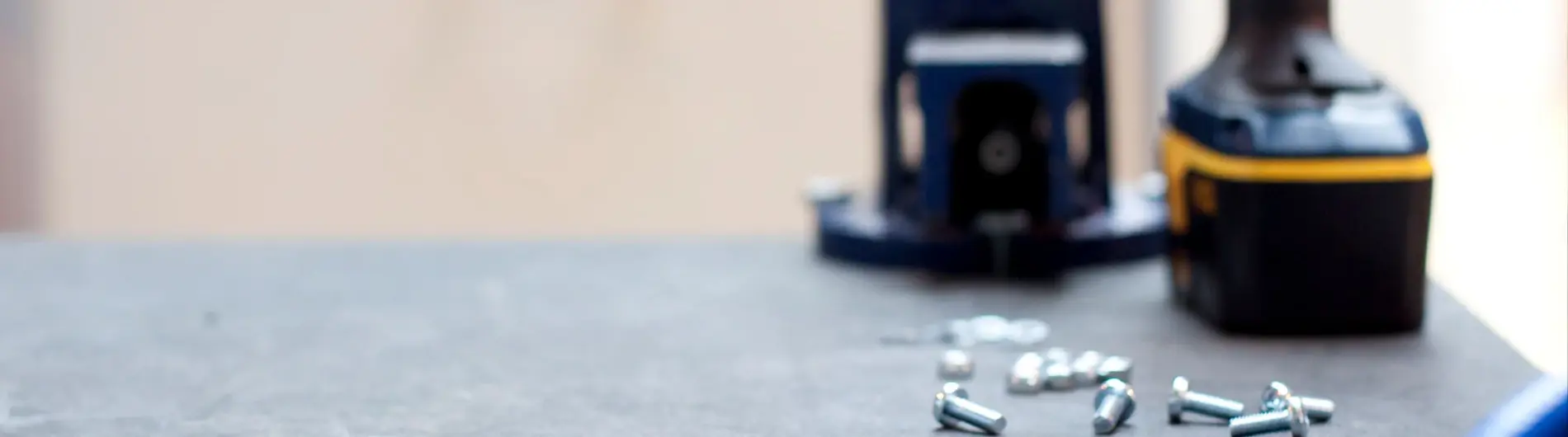 Drills on a table